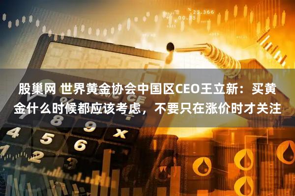 股巢网 世界黄金协会中国区CEO王立新：买黄金什么时候都应该考虑，不要只在涨价时才关注
